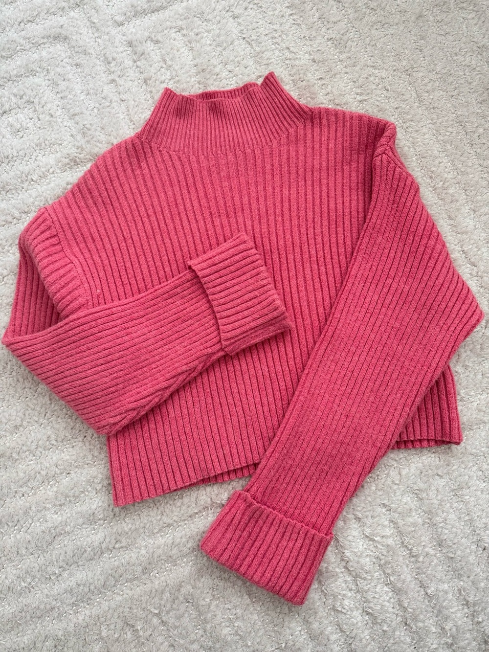 NWOT - Wimen’s Altar’d State Cropped Ribbed Mock Neck Sweater - size Small